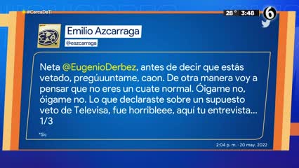 Emilio Azcarraga Le Responde A Eugenio Derbez Tras Supuesto Veto